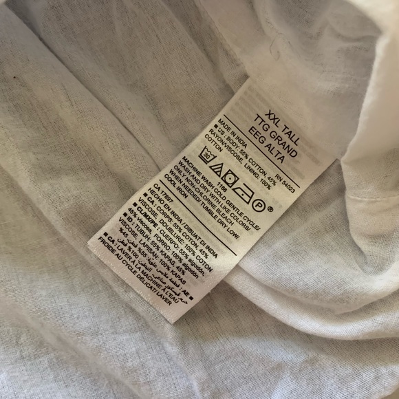 Old Navy Cotton Blend Navy Blue Gingham Fit and Flare Dress Sz XXL Tall - Picture 4 of 10